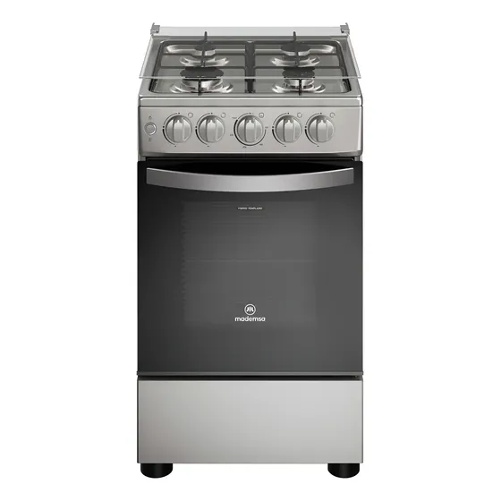 Cocina A Gas 4 Platos Limpiafácil Y Parrillas Alambrón Fm4es