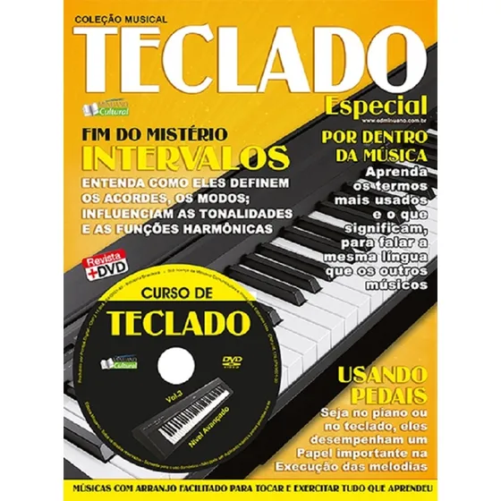 Aprenda A Tocar Teclado - Revista + Dvd