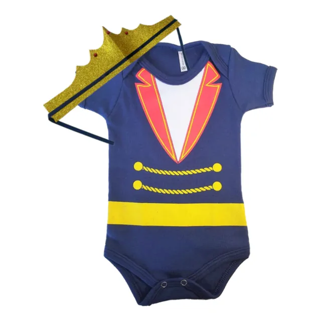 Body Bebê Pequeno Principe De Mesversario + Coroa Temático