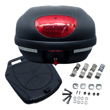 Bau-bauleto E-33n Preto-point Lente Vermelha 33 Litros Bau-bauleto E-33n Preto-point Lente Vermelha 33 Litros