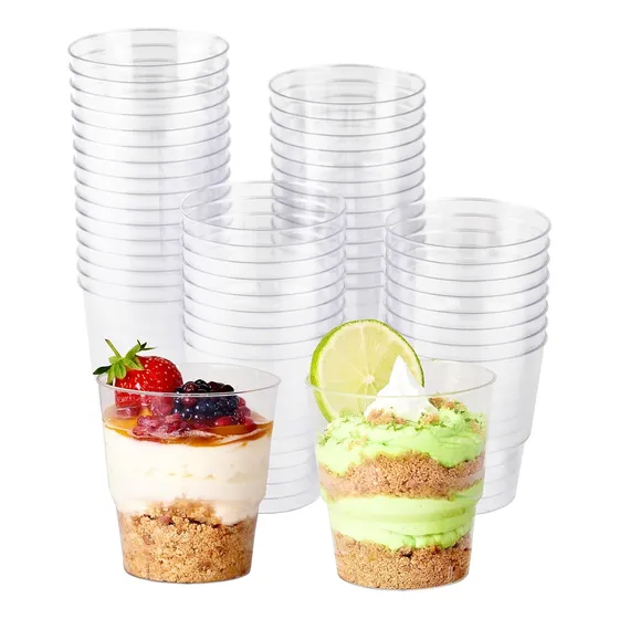 Mini Vasos Acrilico 60ml Para Shots Postre Al Mayor