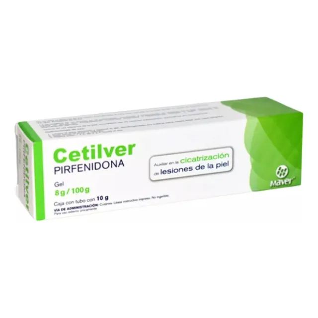 Cetilver Pirfenidona Gel 8% C/10 G Maver