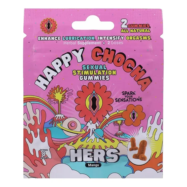 Gomita Happy Chocha Sexual Aumenta Libido Mujer Sabor Frambuesa Azul