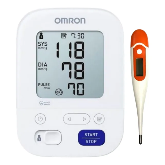 Omron Hem-7154-e Tensiómetro Digital De Brazo + Termómetro