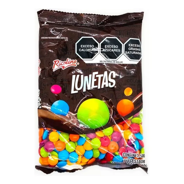 Lunetas Ricolino Bolsa De 500g Chocolate Confitado