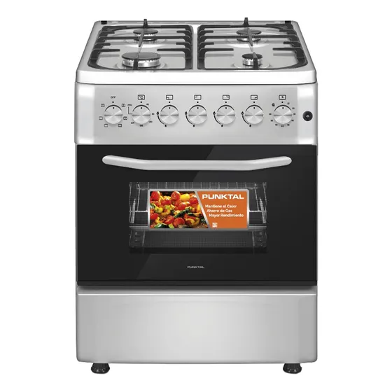 Cocina Punktal Combinada 4 Hornallas Pk-1970 Tk Ehogar