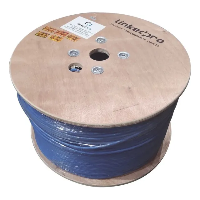 Bobina Cable Utp Cat6 1000mts 4pares Azul Calibre 23
