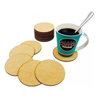 10 Posavasos Redondo Madera Mdf Tazas Te Cafe Personalizable 10 Posavasos Redondo Madera Mdf Tazas Te Cafe Personalizable