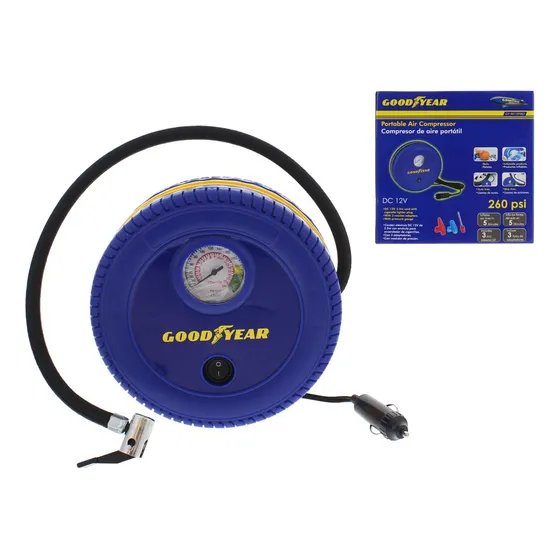 Compresor Portatil 120w 12v Goodyear
