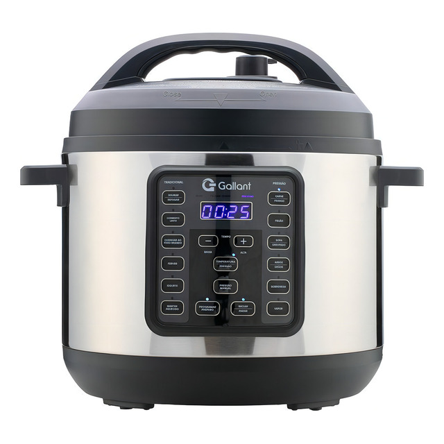 Panela De Pressão Elétrica Digital Gallant 6l Gpp06 15 Funções Clique E Pronto Inox 1000w ... Panela De Pressão Elétrica Digital Gallant 6l Gpp06 15 Funções Clique E Pronto Inox 1000w ...