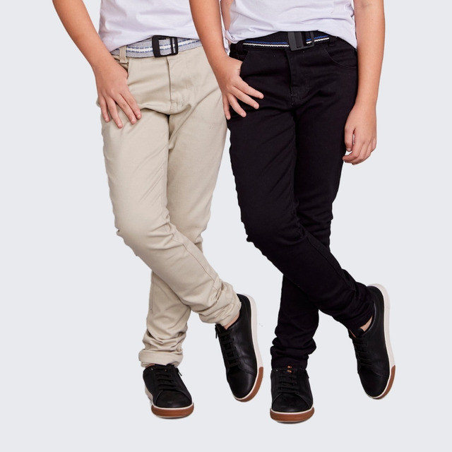 Kit 2 Calça Jeans Masculina Infantil Meninos Com Regulador Kit 2 Calça Jeans Masculina Infantil Meninos Com Regulador