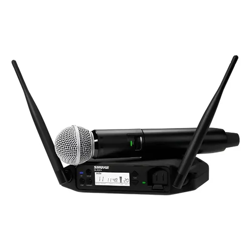 Microfone Sem Fio Shure QLXD-24/Beta-58 de Mão Condensador Preto