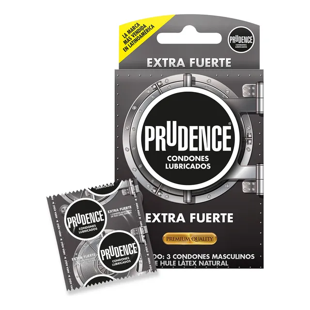 Condones De Látex Prudence Extra Fuerte 3 Condones Premium Quality