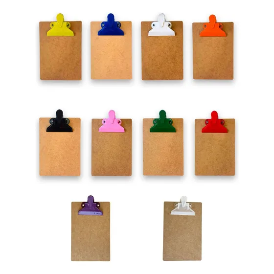 Kit 10 Mini Pranchetas Sortidas Com Todas Nossas 10 Cores