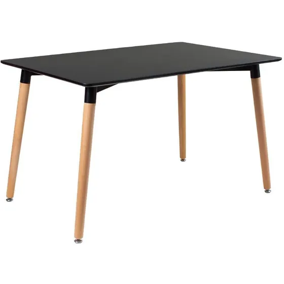 Mesa de comedor rectangular Eames Jantar de 80 x 120 cm, color negro