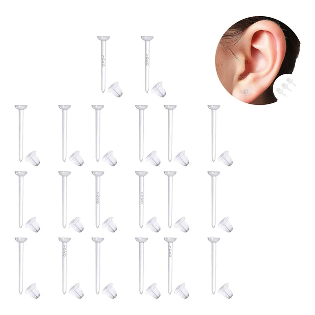 Arete Invisible X10 Antialergico Silicona Pendiente Pin Bebe