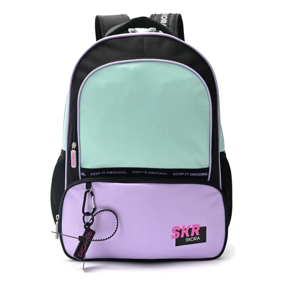 Mochila Skora Bicolor Urbana Infantil Escolar 18 PuLG Niña