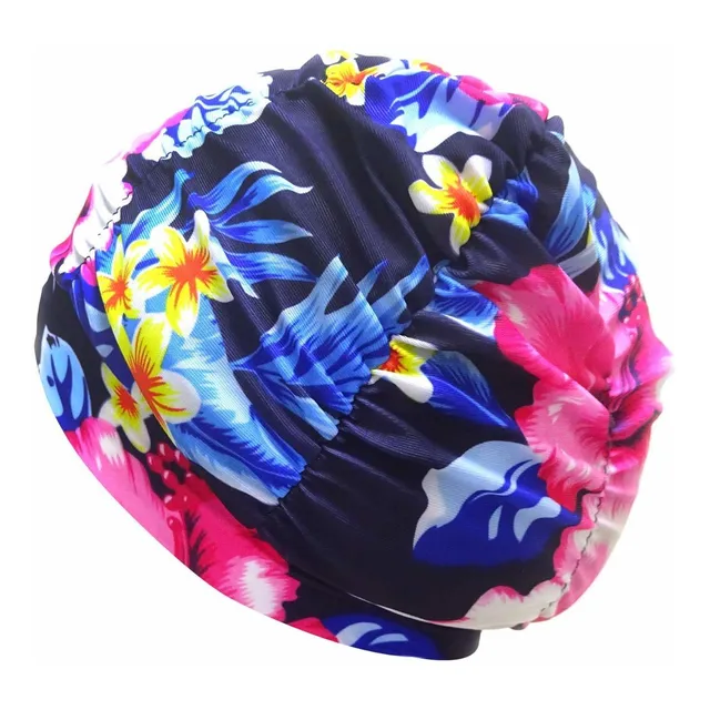 Gorro Natacion Plisado Pelo Largo No Impermeable