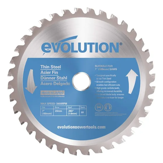 Evolution Power Tools 180bladets Cuchilla De Corte De Ace...