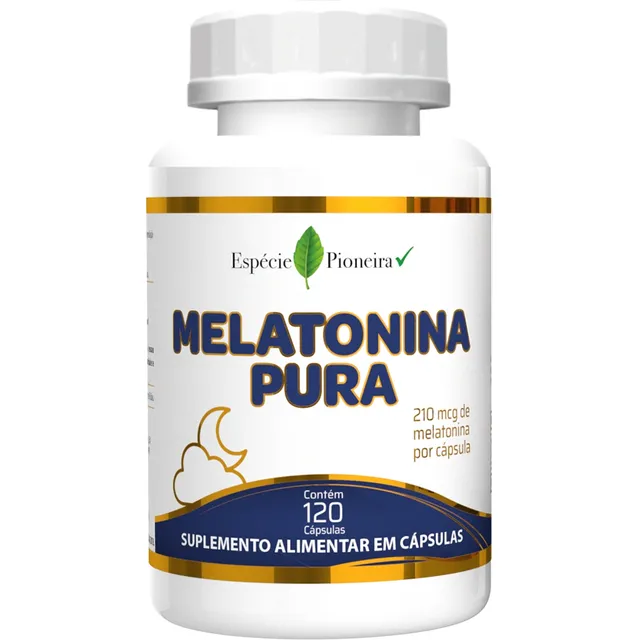 Melatonina Pura- 120 Cápsulas Matéria Prima Importada- Forte Sabor Sem Sabor