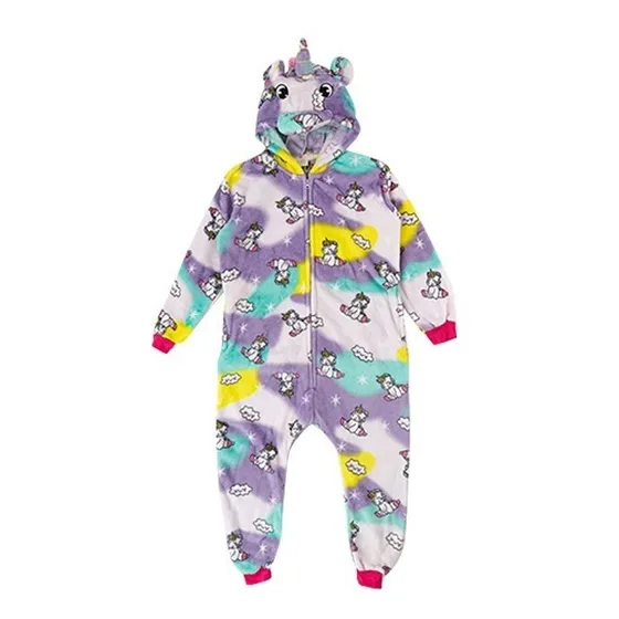 Pijama Nena Invierno Frio Mulicolor Enterito Unicornio Niña