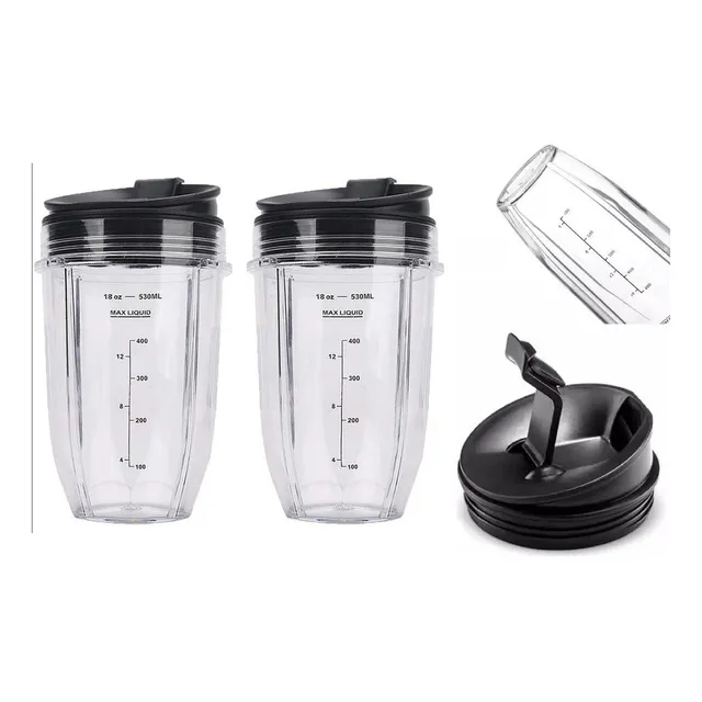 2 Copos De Liquidificador De 530 Ml Para Nutri Ninja Auto Iq