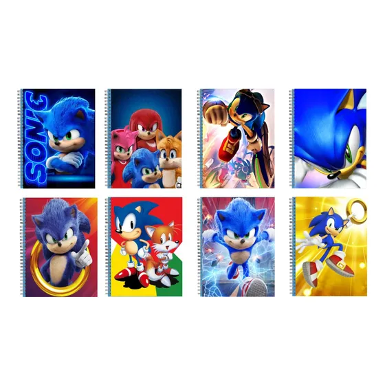 Adesivo Sonic Para Encapar Caderno 12 Unid