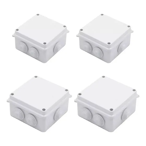 Caja De Paso Pvc 100x100x70mm Intemperie