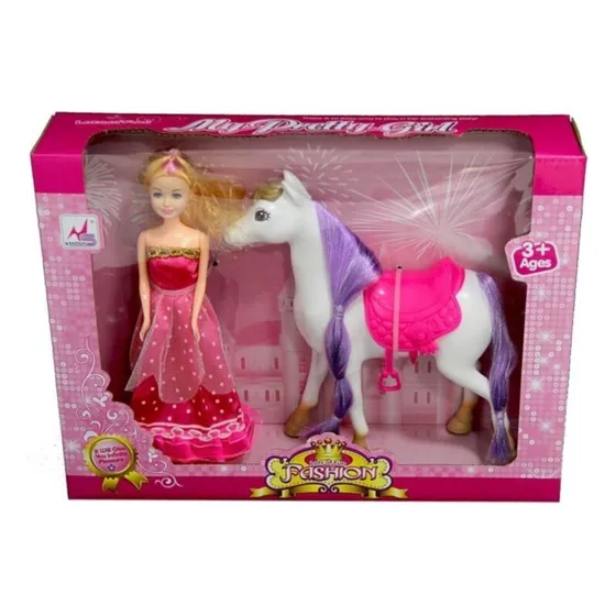 Muñeca Fashion Princesa Con Caballo
