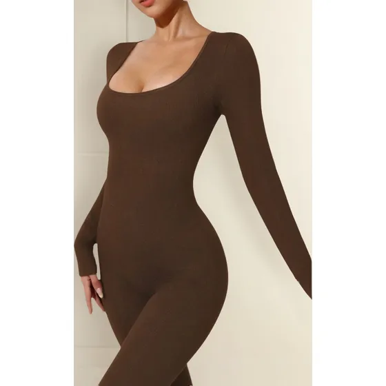 Catsuit Sin Push Up Chocolate Rib S/m (36/40)