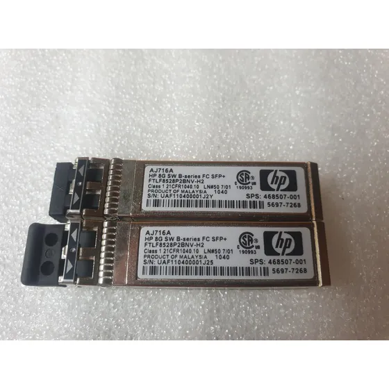 Modulo Transceiver Fibra Hp Sfp+ Hpe Aj716a De 8 Gb Lc Gbic