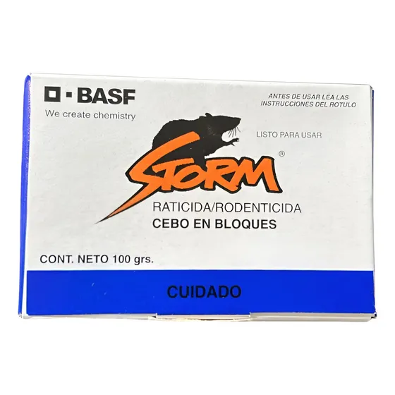 Veneno Mata Ratas Ratones Pastilla Azul - Storm Basf X 100gr