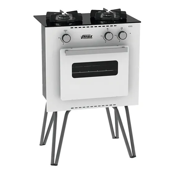 Cocina Venax GMN200.BV.PF.GLP glp color blanco con puerta con visor