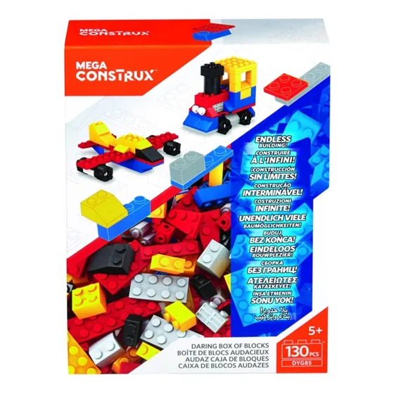 Caja De Mega Bloques/construcciones 130 Piezas Surtidas