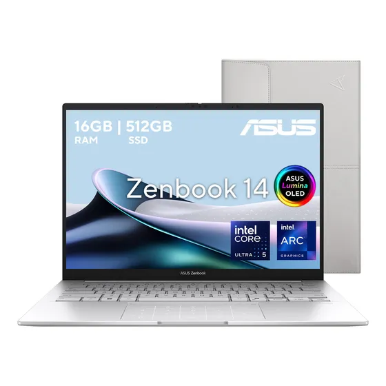 Laptop Asus Zenbook 14 Ux34 Intel Core Ultra 5 16gb 512gb Plateado