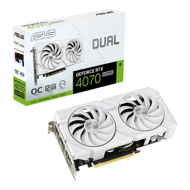 Tarjeta Gráfica Asus Dual Geforce Rtx 4070 Super Evo White O
