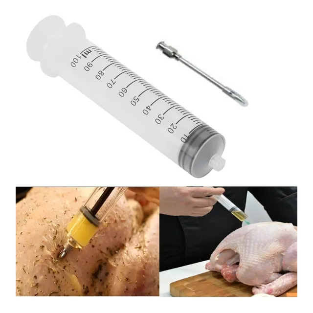 Jeringa Para Inyectar + Aguja , Rellena Con Salsas 100ml