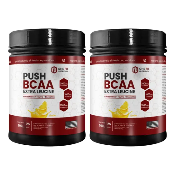 One Fit Push Bcaa Extra Leucina X 2 Unidades Sabor Limón