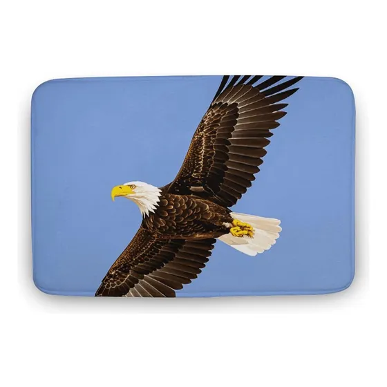 Alfombrilla Baño Diseño Aguila Calva 3d Superabsorbente Para