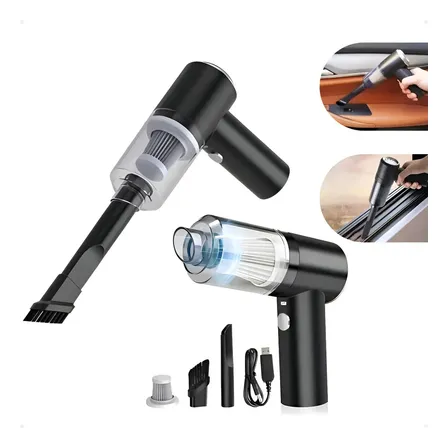 Aspirador Portátil 3 Em 1 Com Soprador e Filtro HEPA Para Carro e Teclado USB