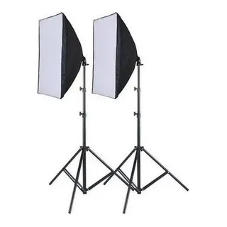 Kit 2 Soft Box EstĂșdio Luz Continua E27 + Tripe 2m Youtuber Kit 2 Soft Box EstĂșdio Luz Continua E27 + Tripe 2m Youtuber