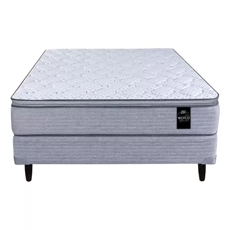 King Koil World Luxury Kensington sommier americana 2 plazas de 190cmx140cm color gris con base dividida