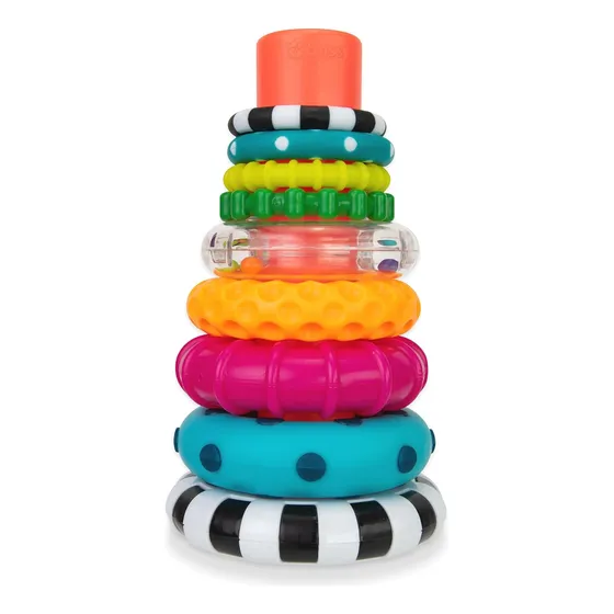 Sassy Juego Aprendizaje Stem Apilar Anillos Bebes 9 Piezas