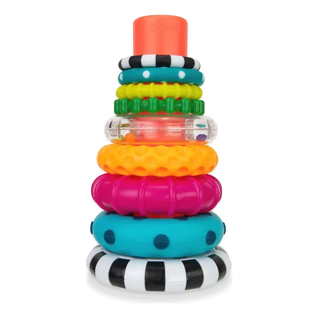 Sassy Juego Aprendizaje Stem Apilar Anillos Bebes 9 Piezas