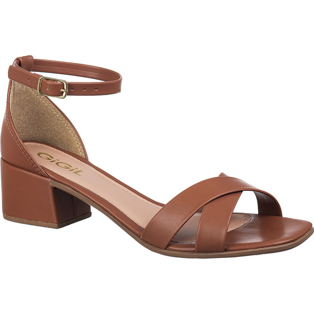 Sandália Feminina Casual Clássica X Salto Médio Grosso Bloco Sandália Feminina Casual Clássica X Salto Médio Grosso Bloco