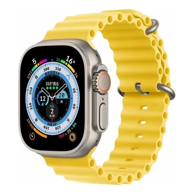 Correas Para Apple Watch Ultra Tipo Ocean De Silicone
