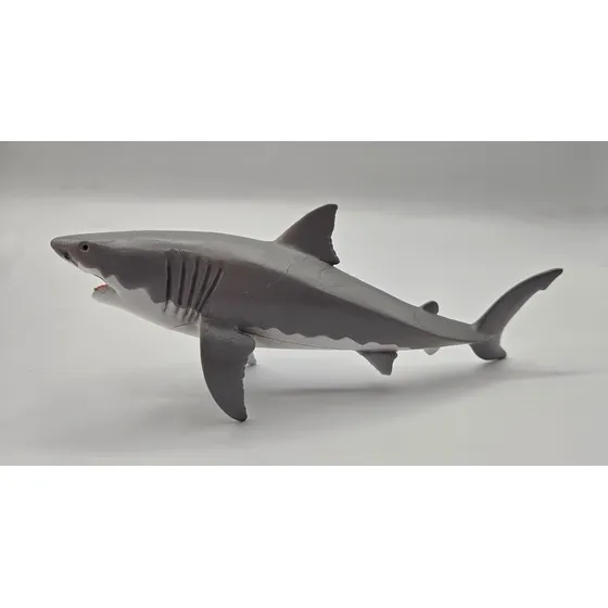 Figura De Tiburon Blanco Juguete Regalo Niño Mar Plástico