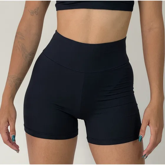 Bermuda De Lycra  Feminino Academia Treino C/ Cós E  Com Cós