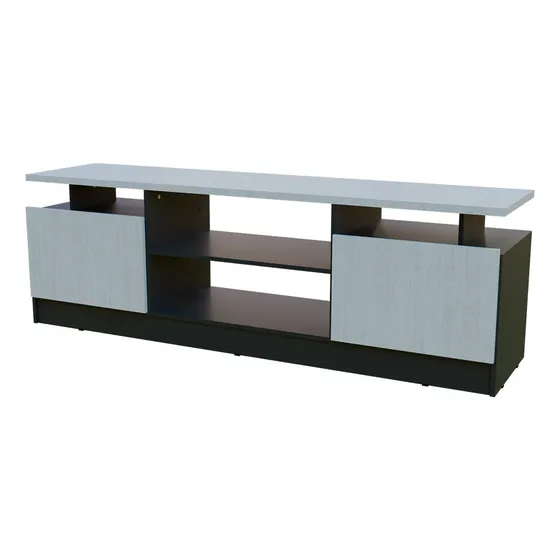 Mesa Rack Mueble Para Tv Moderno Living Estante 1,80 Mts Color Grafito/venecia