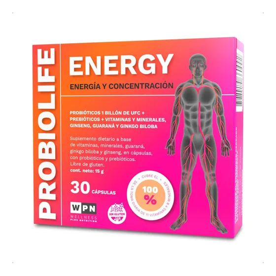 Wpn Probiolife Energy Suplemento Energía & Concentración 30u